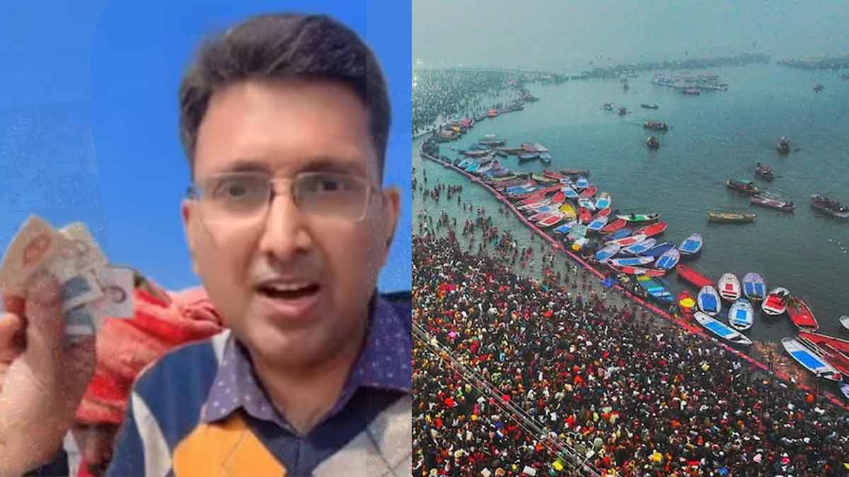 Husband on video; wife bathes her cell phone at Kumbh Mela