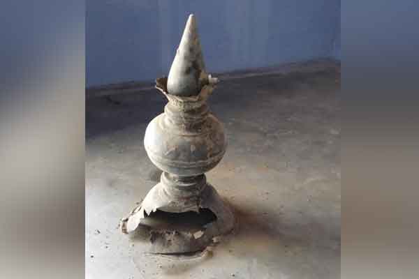 Temple urn found while digging the foundation