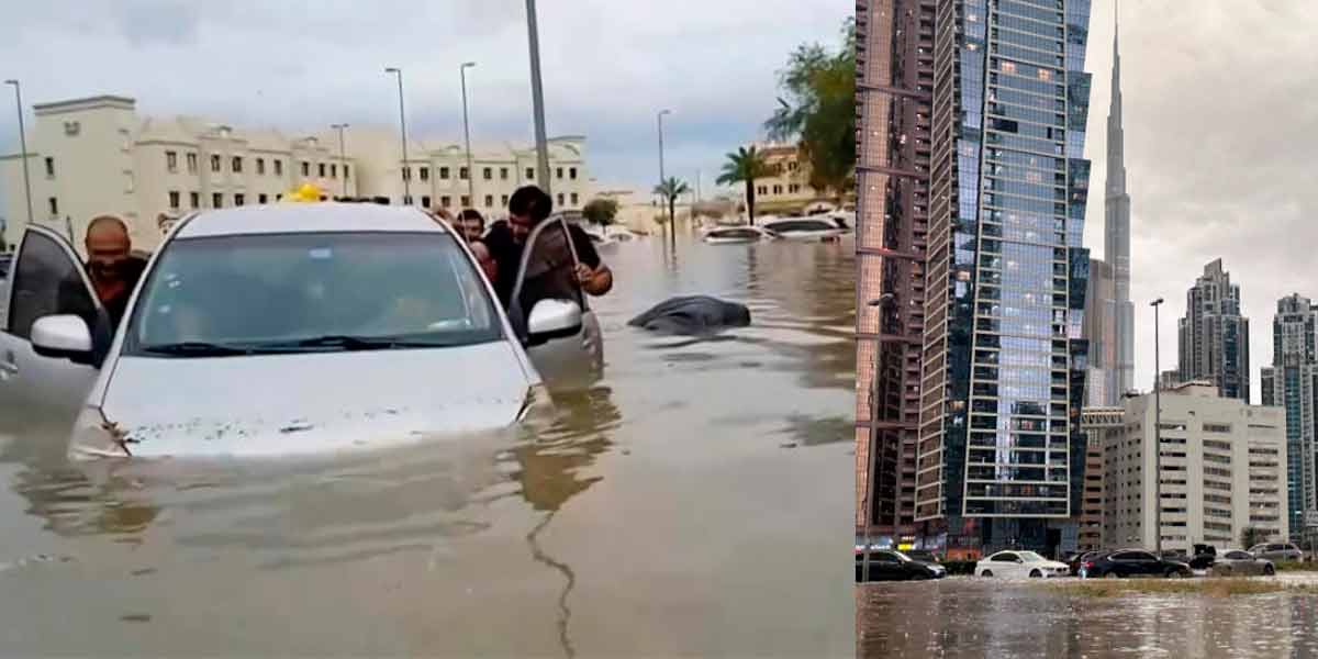the trapped Burj Khalifa; Floating 'Dubai'