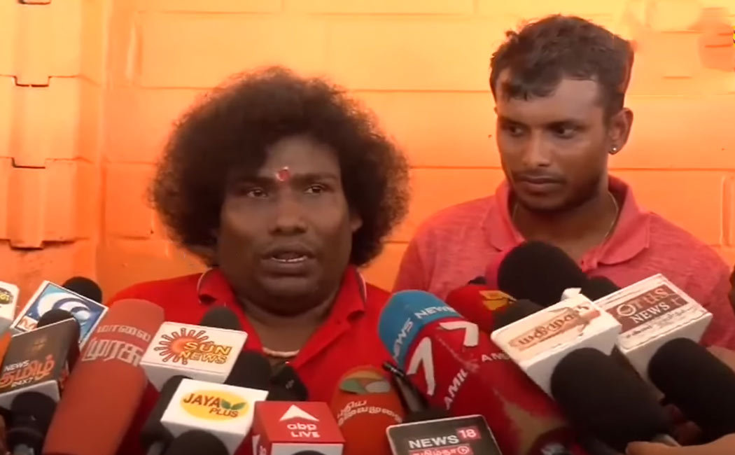 yogi babu press meet at natarajan cricket ground launch