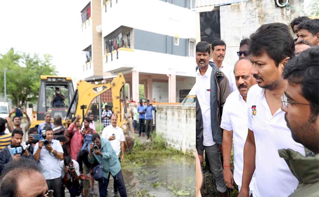 Dy CM Udayanidhi Stalin inspection for Rain flood rehabilitation works