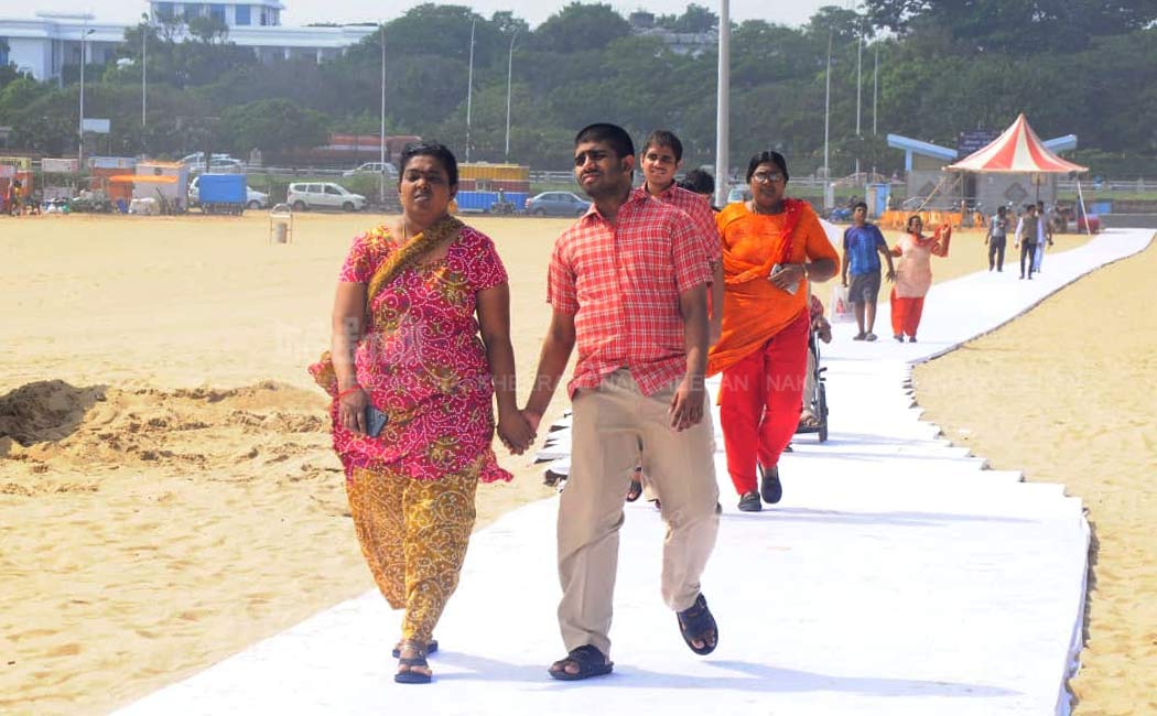 Special arrangements made at Marina Beach for the differently abled