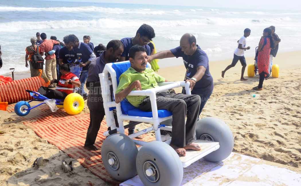 Special arrangements made at Marina Beach for the differently abled