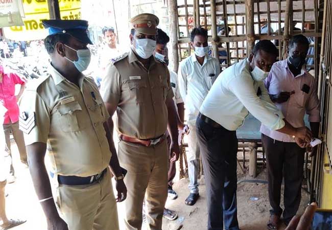 CUDDALORE DISTRICT POLICE AND OFFICERS RAID SHOPS