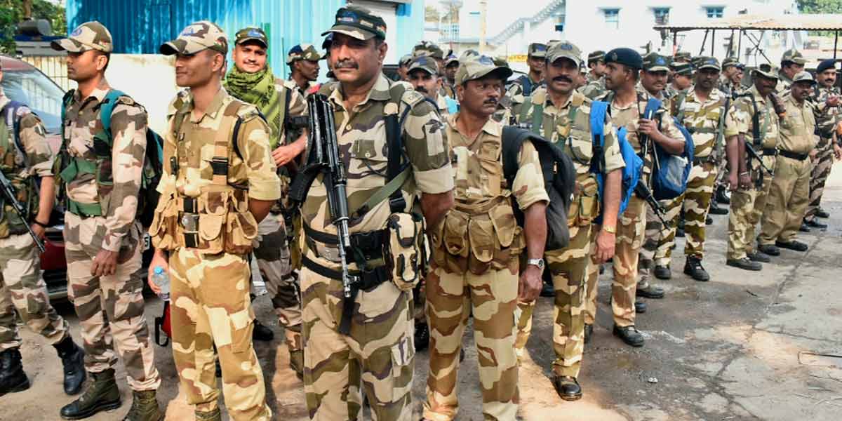Tense Polling Stations- Paramilitary on Erode