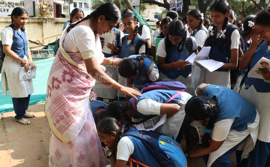 Students went to exam hall with teachers blessing