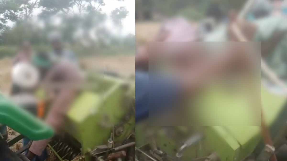 A hand caught in a rice harvester; Exciting video released