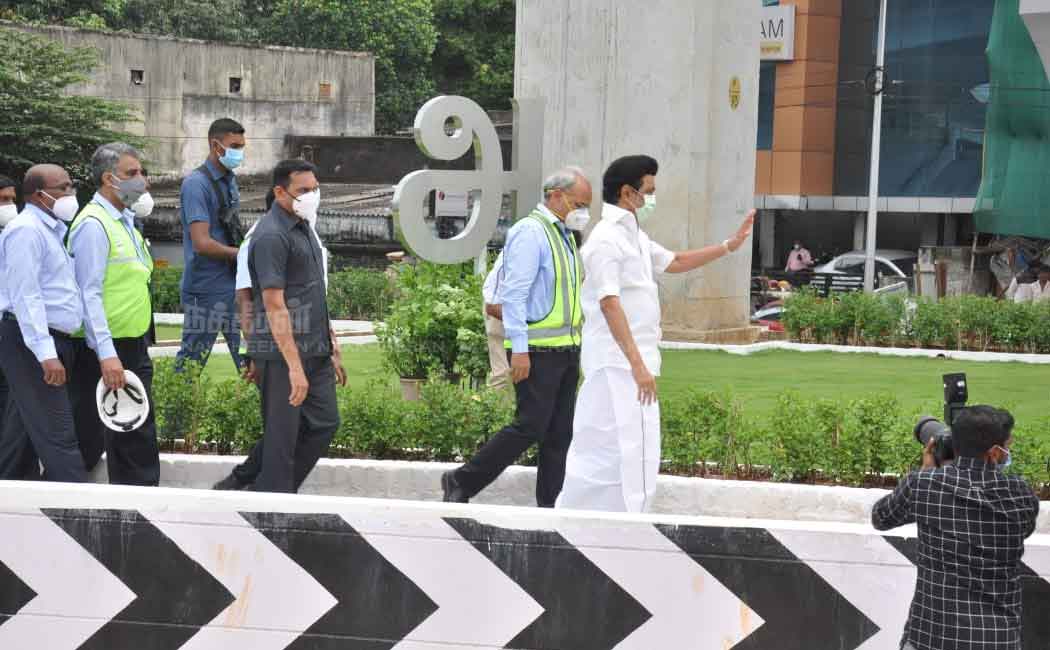 Chief Minister MK Stalin inspects Kathipara Square