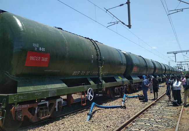 vellore chennai water rail stop for today