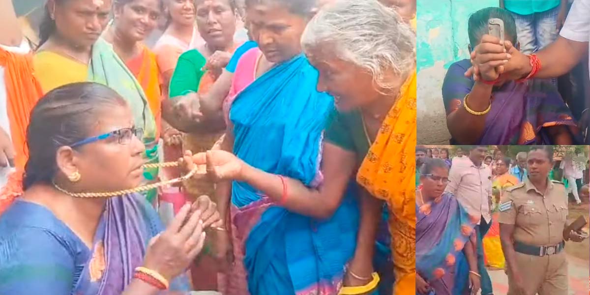 "Have you come to steal this kind of jewelry?" - The woman who came to steal jewelry in the festival crowd; People built round