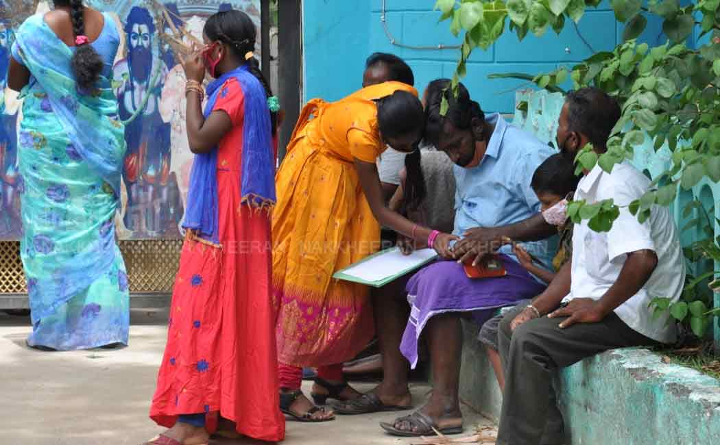 Parents receiving Transfer certificates from Sivasankar School ..!