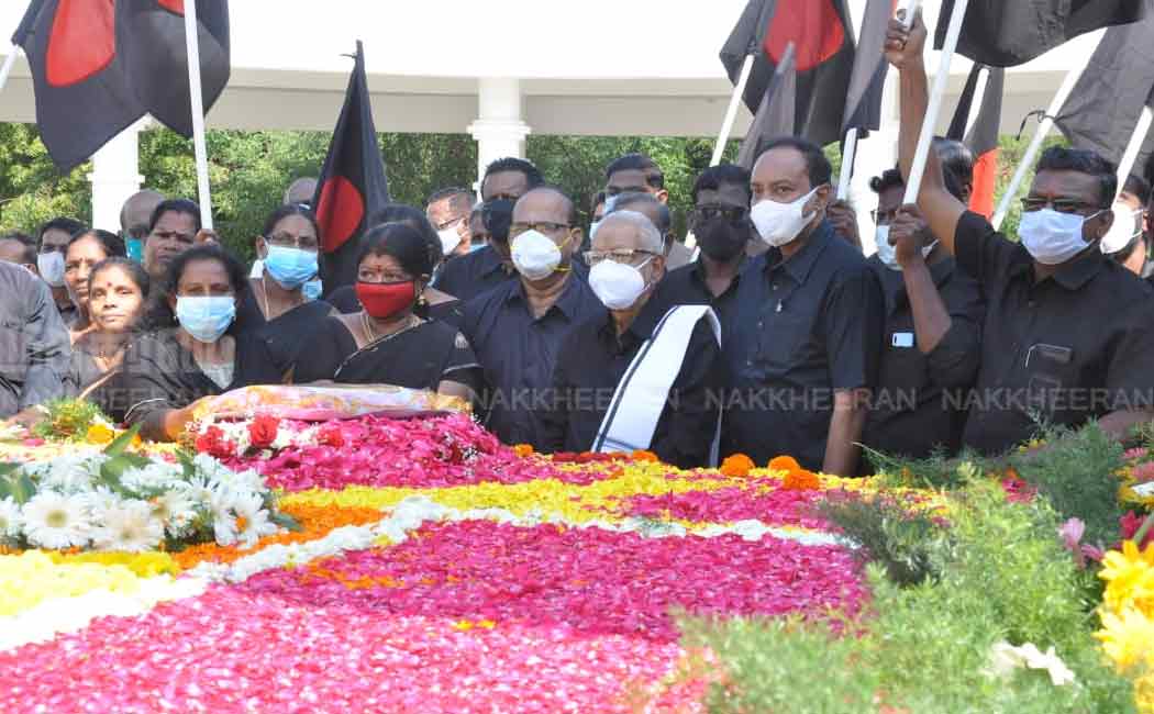 Anna Memorial Day: K. Veeramani paid homage