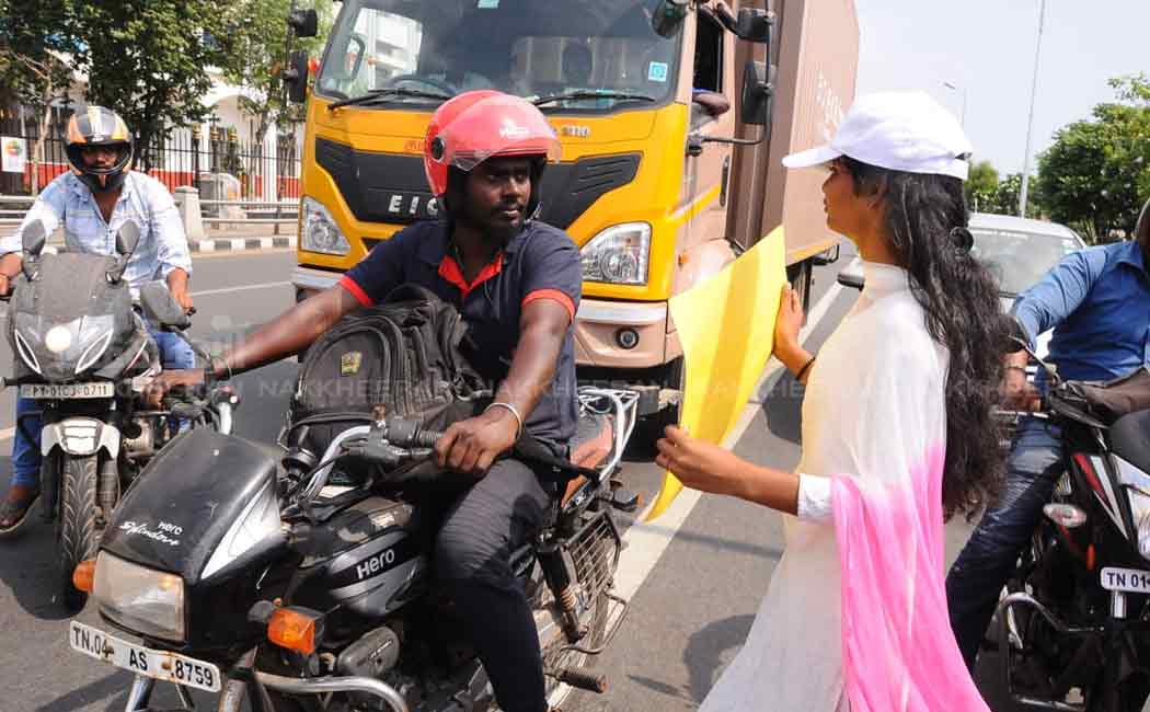 queens maris college students rally for traffic awareness