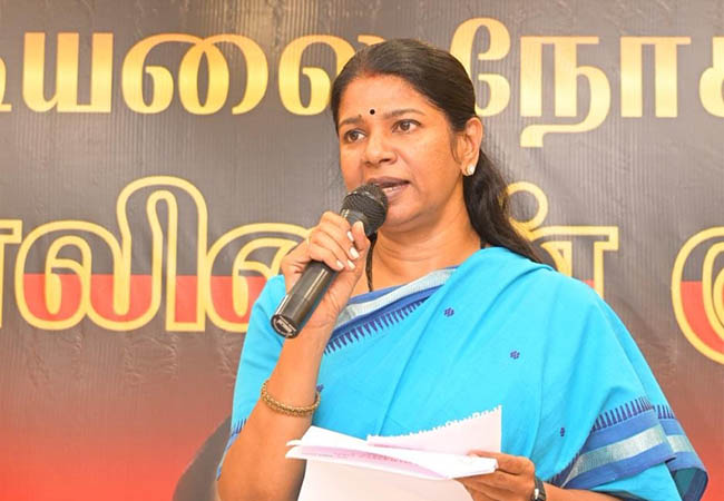 dmk kanimozhi mp pressmeet at madurai
