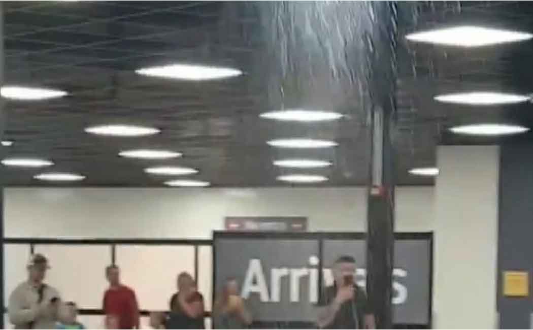 rain in airport