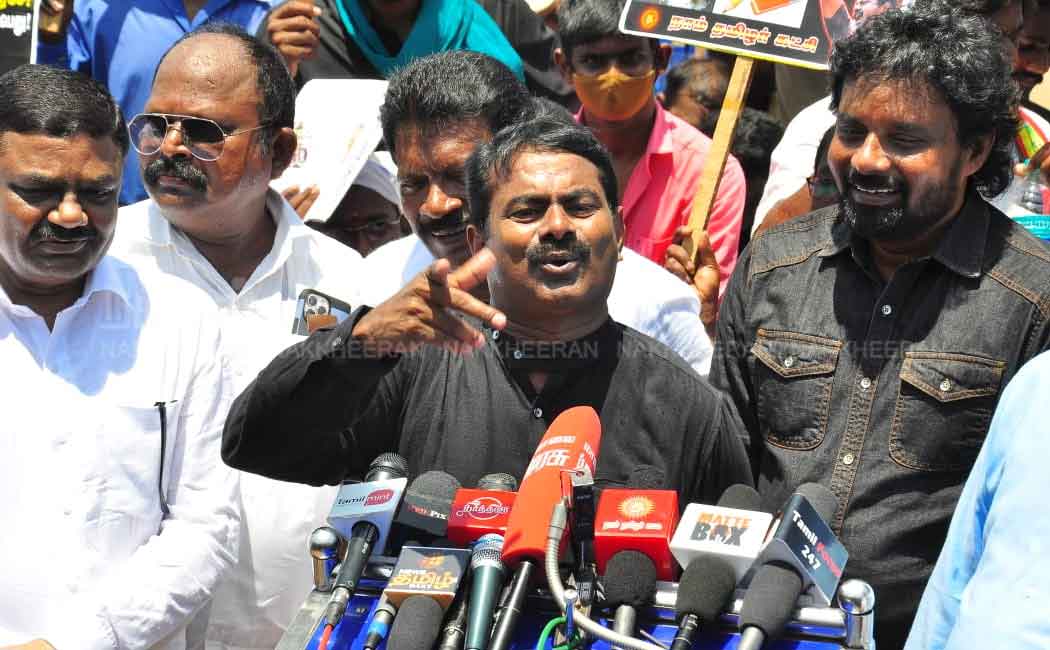 Seeman struggle against bjp and dmk