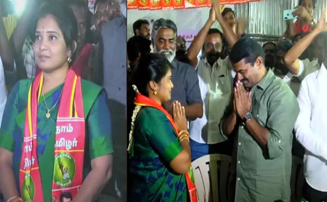 Erode East by-election; Seeman announced the candidate on behalf of Nam Tamilar Party
