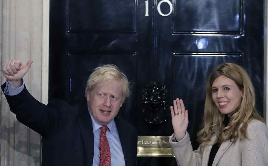 boris johnson engaged with Carrie Symonds