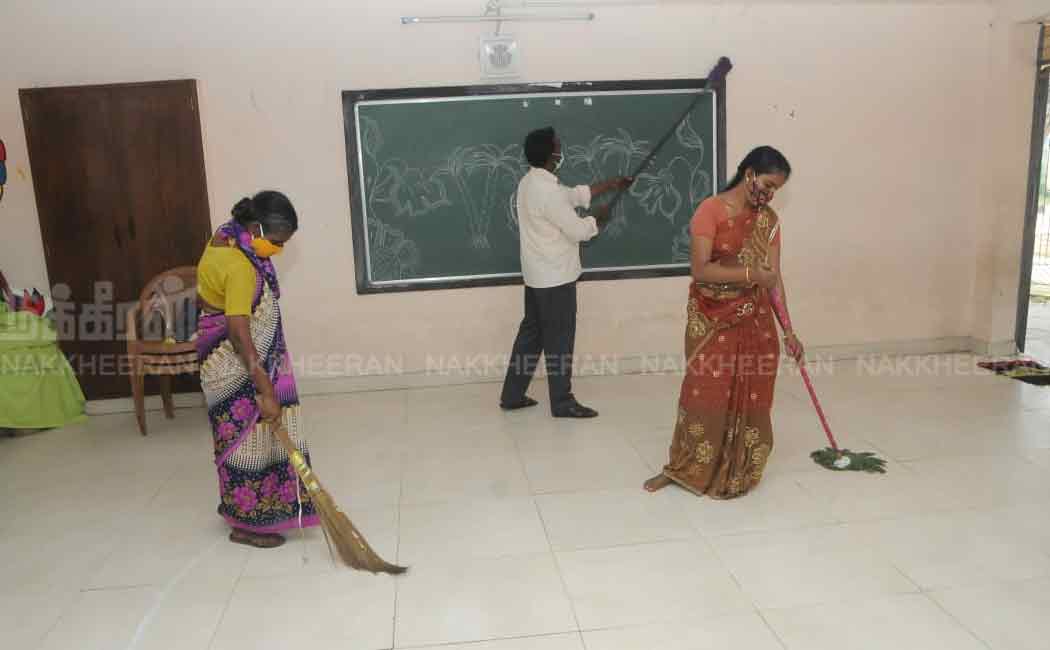 Staff involved in cleaning schools and colleges