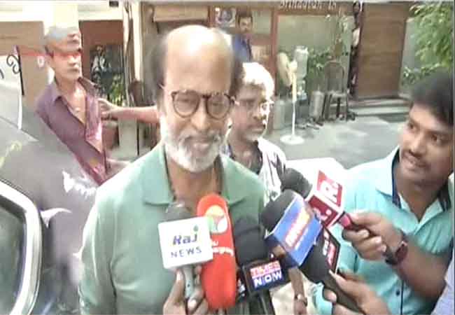 actor rajinikanth press meet in chennai