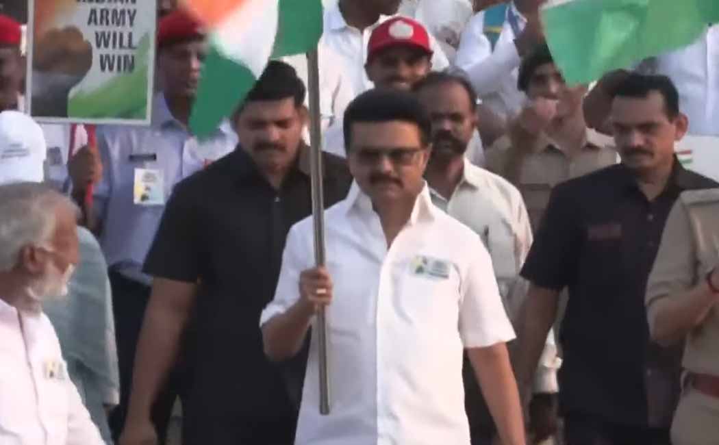 Rally led by Chief Minister M.K. Stalin in support of the army chennai