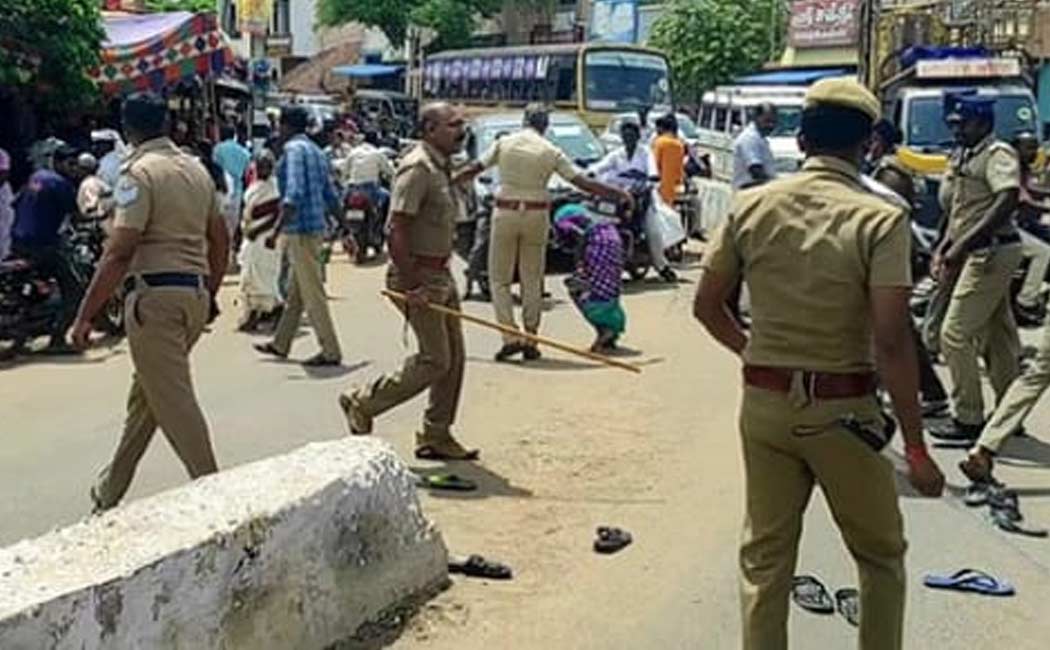 police used batons those involved road blockade