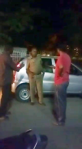 Temple profanity - then humiliated sub-inspector in public place!