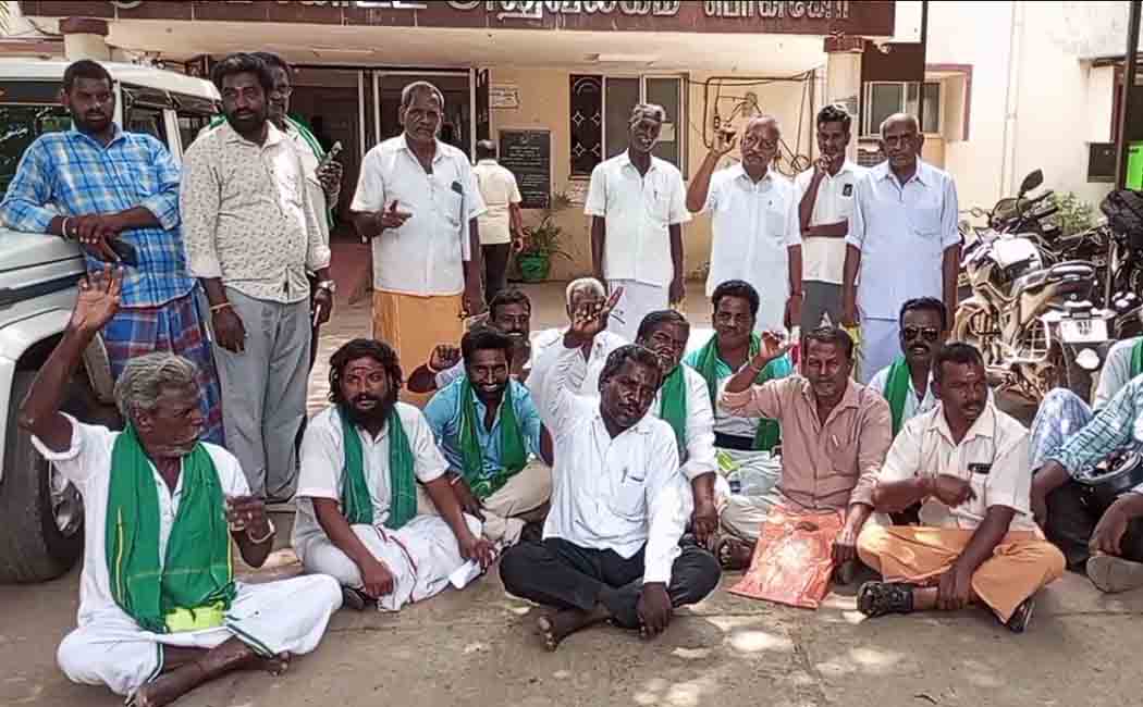 relief to farmers; Dharna struggle to take action!
