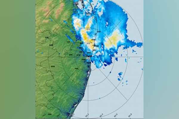 Where is the chance of rain Information from the Met Dept