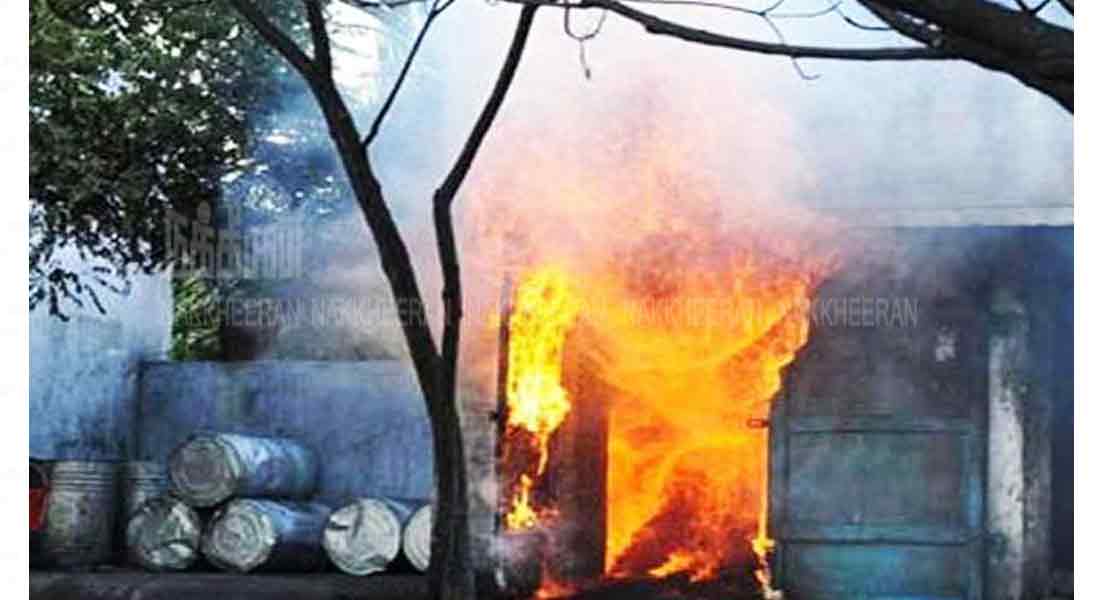 Fire at fireworks near saththur