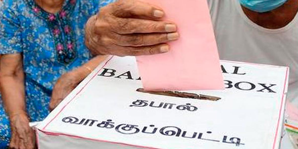 postal vote arriving at Erode