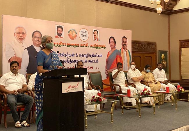 union finance minister nirmala sitharaman speech at chennai conference