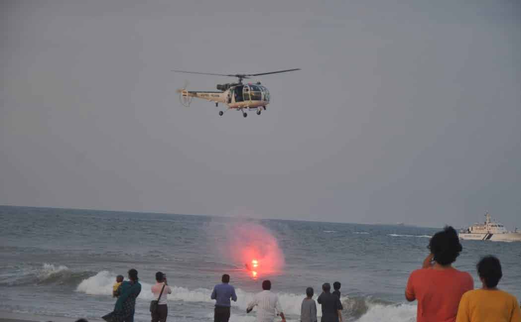 Rehearsal of rescue work to quickly rescue those missing at sea