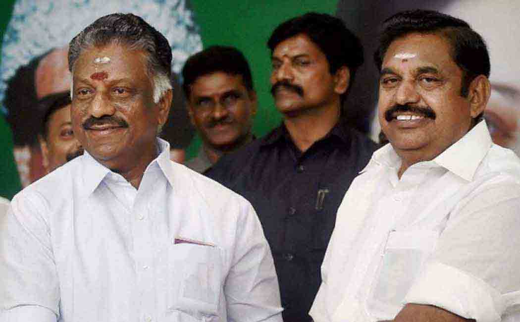 O Paneerselvam and Edappadi Palanisamy in leader race