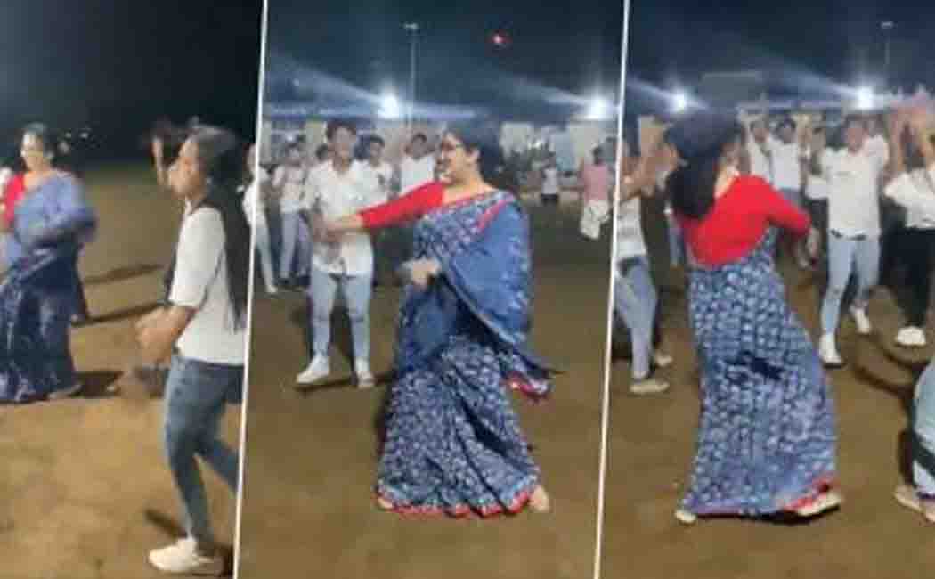 District Collector cheers with college students (Viral video)