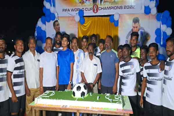 fifa world cup celebrated in chidambaram annamalai university