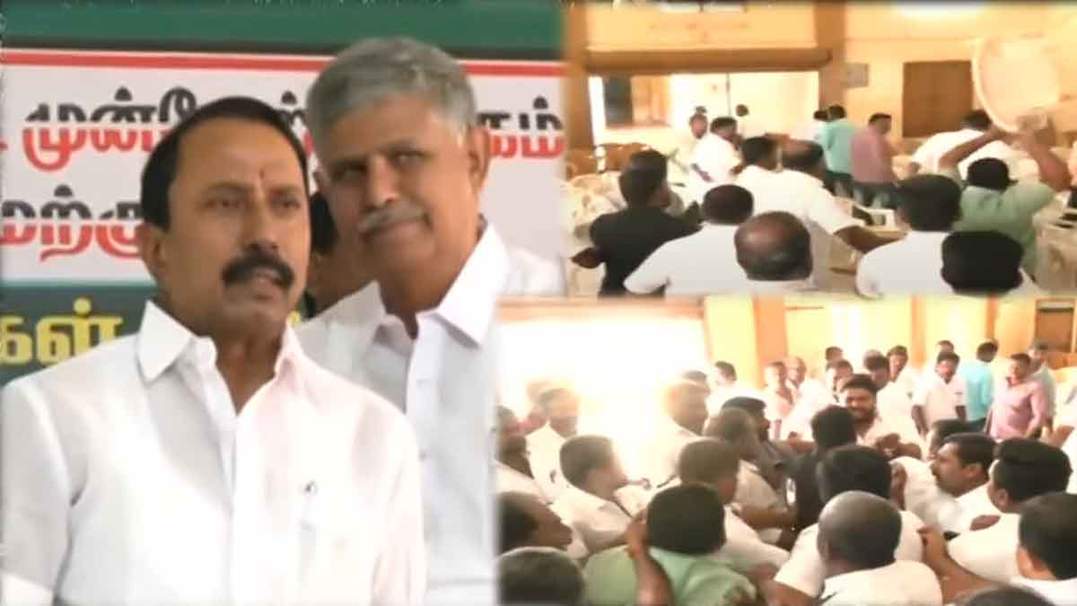 Brawl at Sengottaiyan meeting
