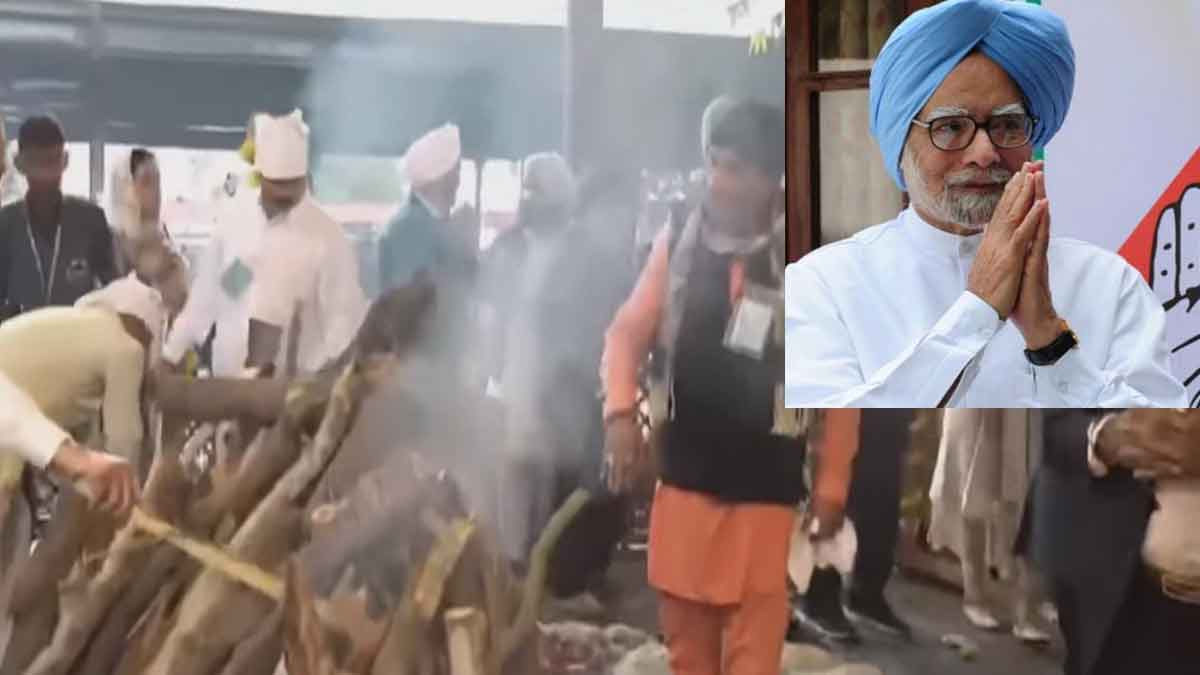 Cremation on the banks of Yamuna; Farewell Manmohan Singh