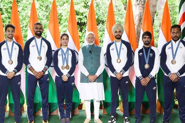 Olympic medal winners meet Prime Minister Modi