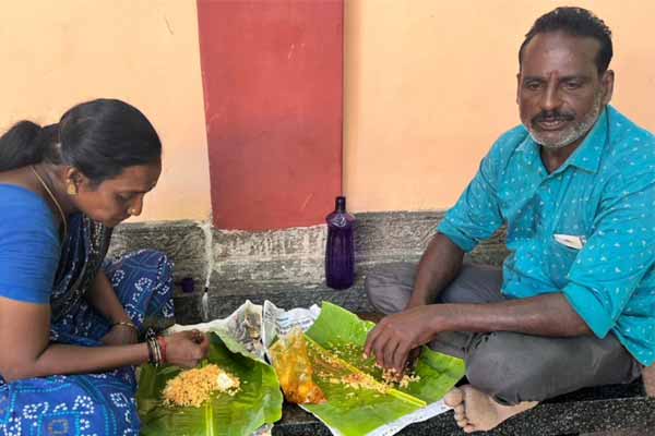 Couple eating biryani inside temple police are actively investigating