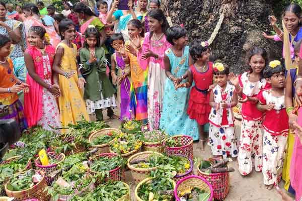 Festival organized by the girls in pudhukottai