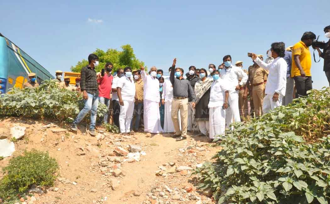 Recovery of temple property; Minister inspects live