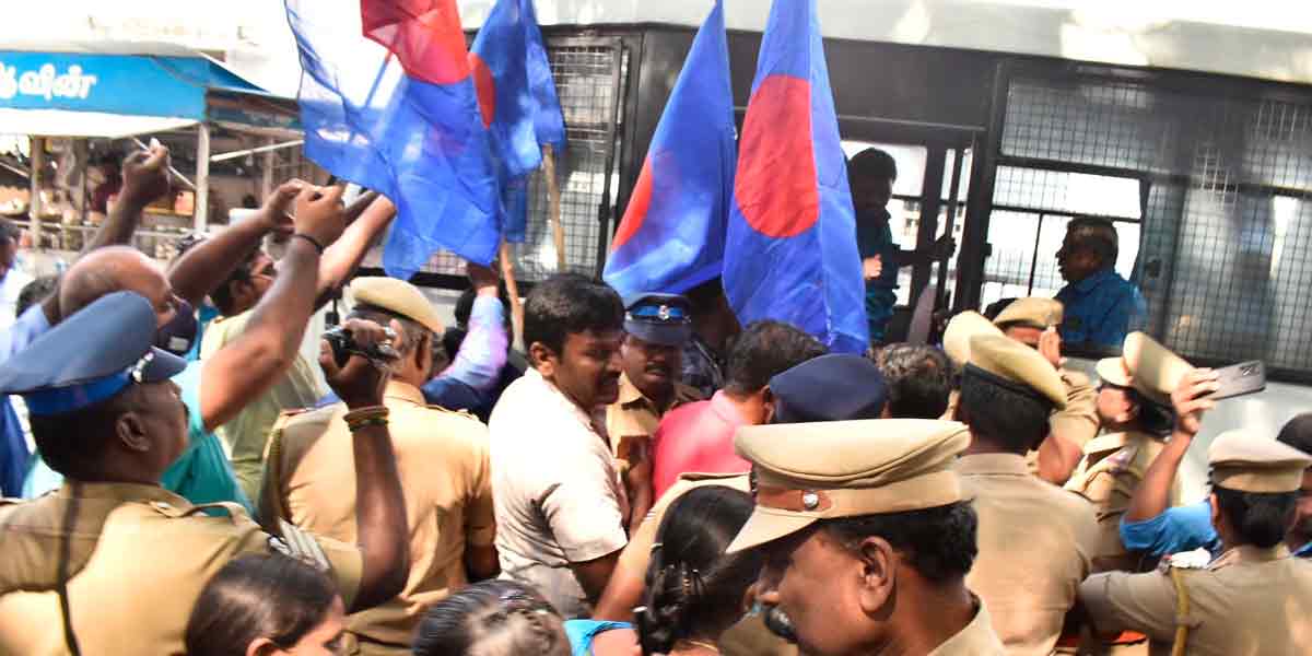 Attempt to burn Governor Kodumpawi in Erode; Police gathering