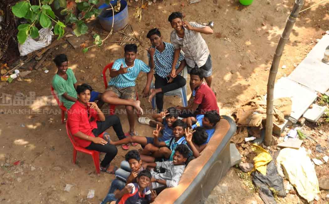 Naduvangarai area people relocated to slum boarding