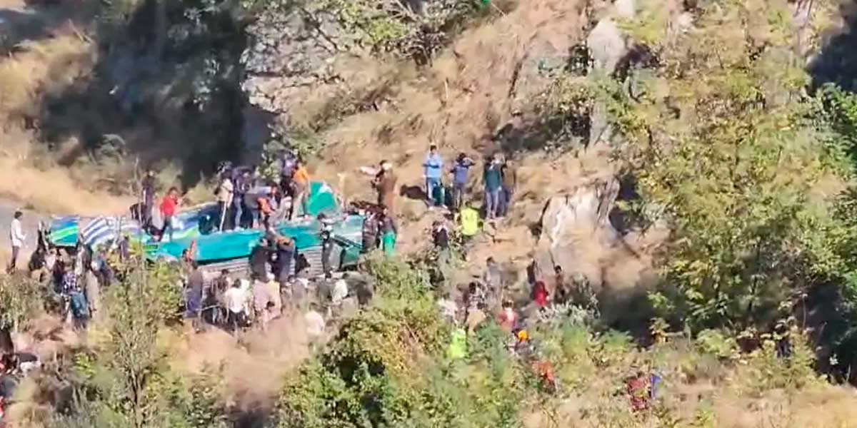 The bus overturned in the ditch and the accident happened; 36 people lost their lives