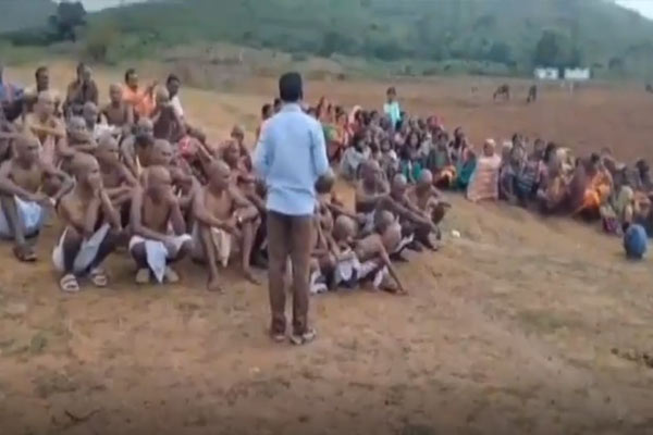 Villagers shave 40 heads of family members for marrying intercaste caste
