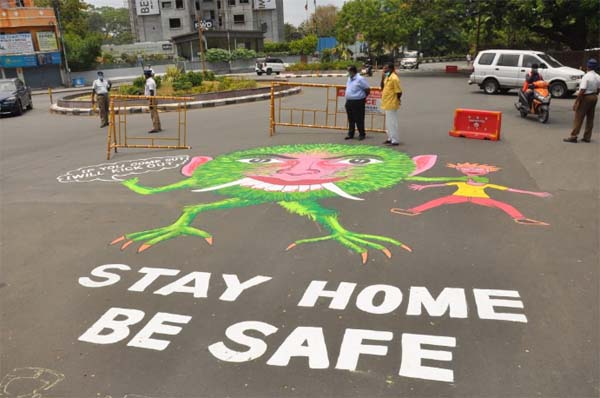 Corona Awareness Painting