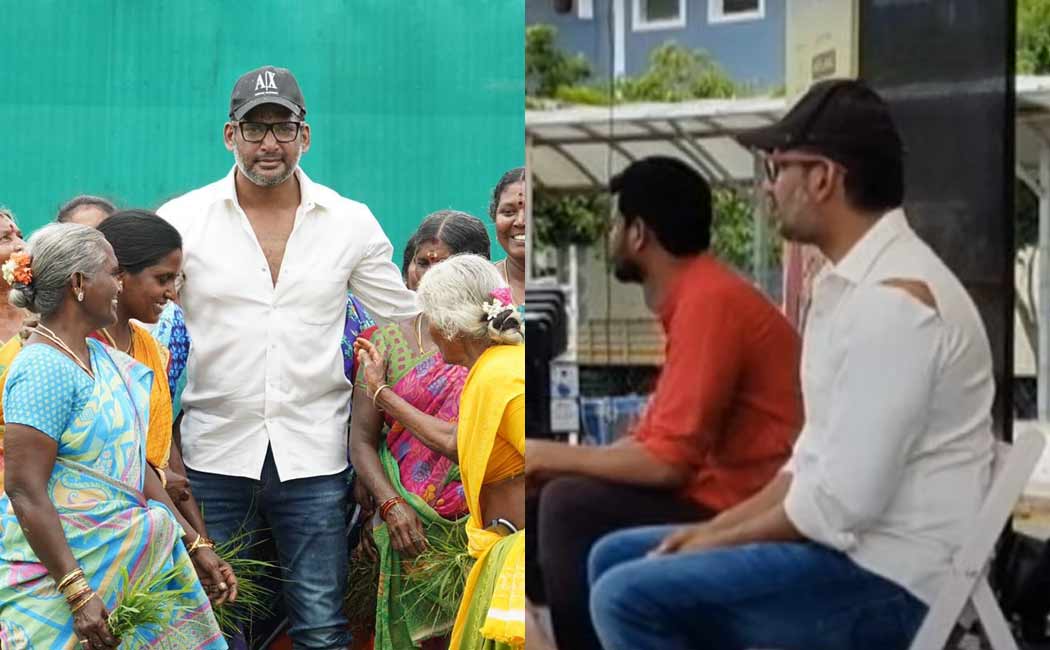 vishal shirt torned while participeting village ticket programme