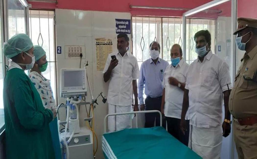 corona virus Impact - AIADMK minister inspects government hospitals