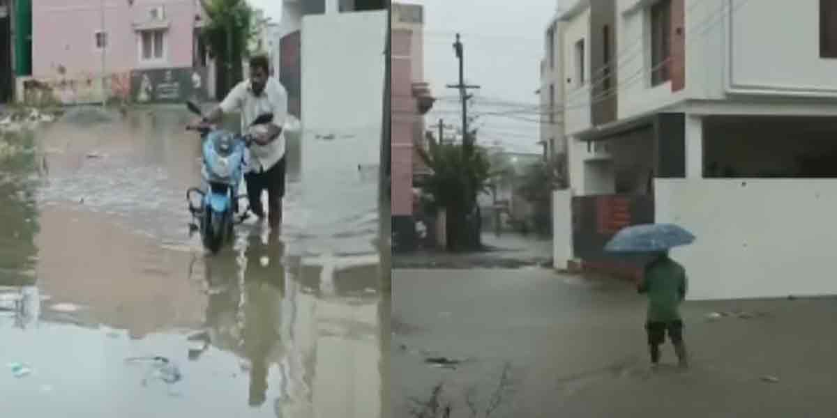More than 1,000 homes flooded ... The island is Kerukambakkam